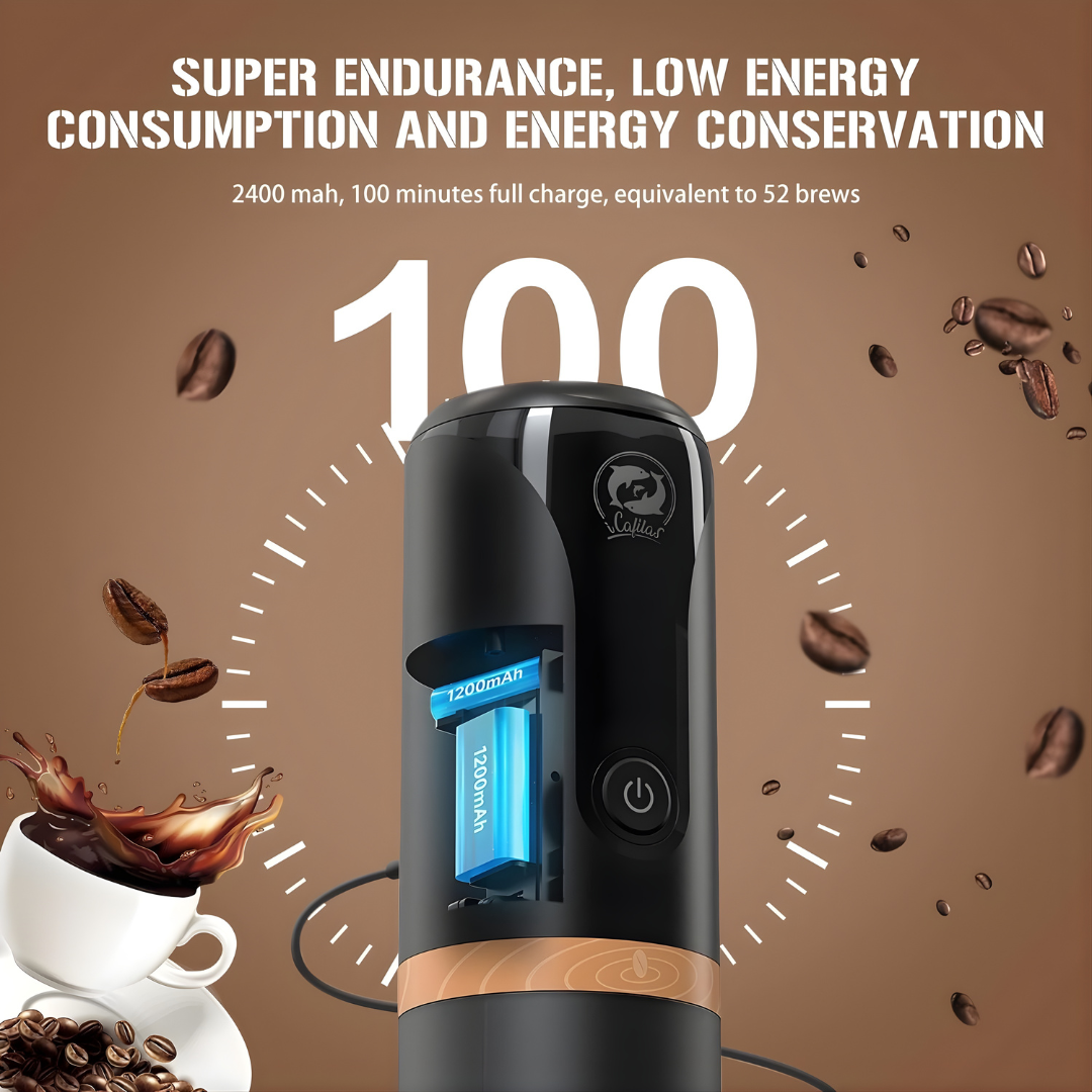 Portable Electric Espresso Maker – One-Touch Travel Coffee Machine