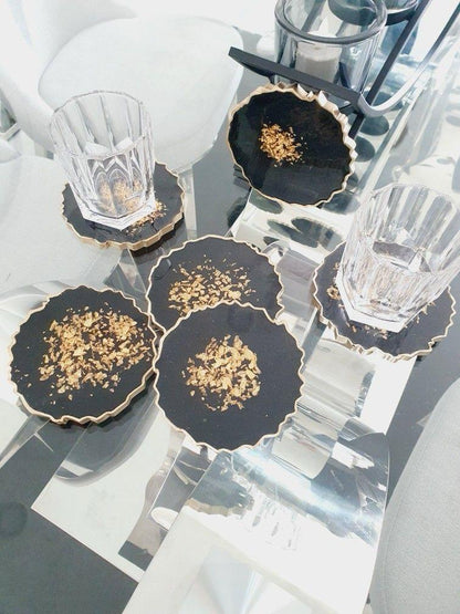Customized Resin Tray with 4pcs Coaster Set