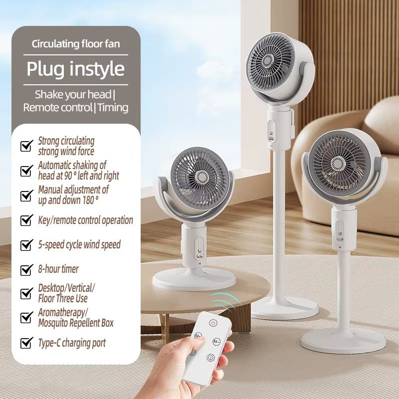 Circulating Floor Fan with Remote