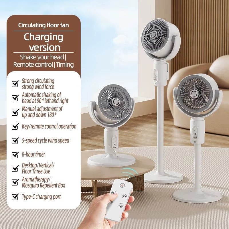 Circulating Floor Fan with Remote