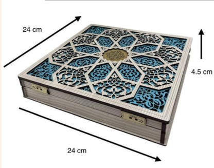 Wooden handmade crafted dry fruit storage Box 4 compartment