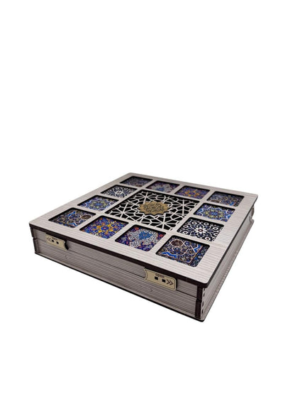 Wooden handmade crafted dry fruit storage Box 4 compartment