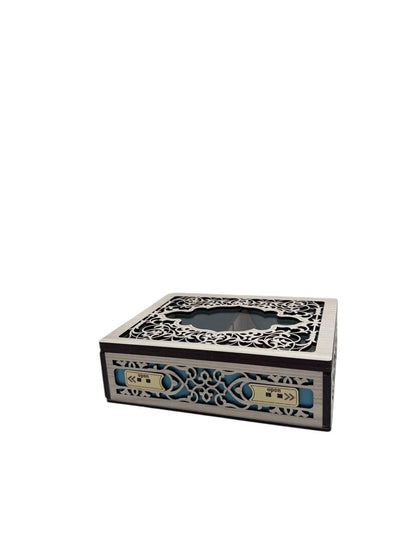 Wooden handmade crafted dry fruit storage Box  2 compartments