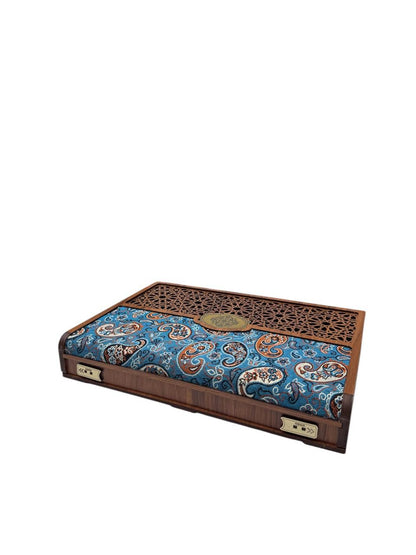 Decorative tray with paisley pattern on a white background