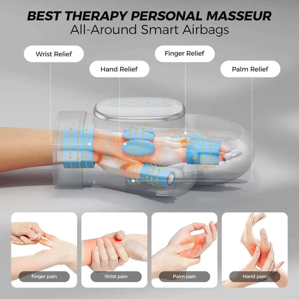 🤲 Professional Hand Massager with Heat Therapy – Instant Relief & Relaxation