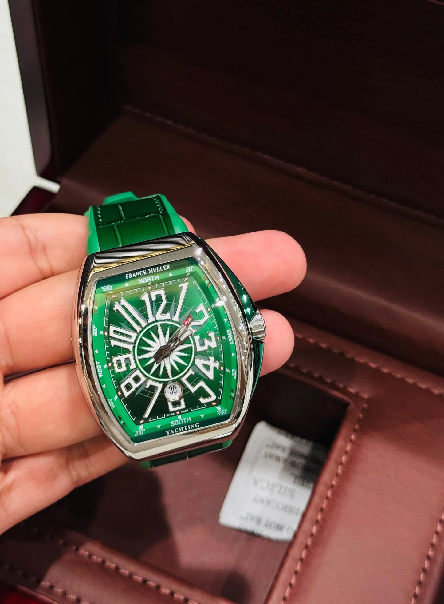 Franck Muller Vanguard Yachting Steel Green dial 45mm