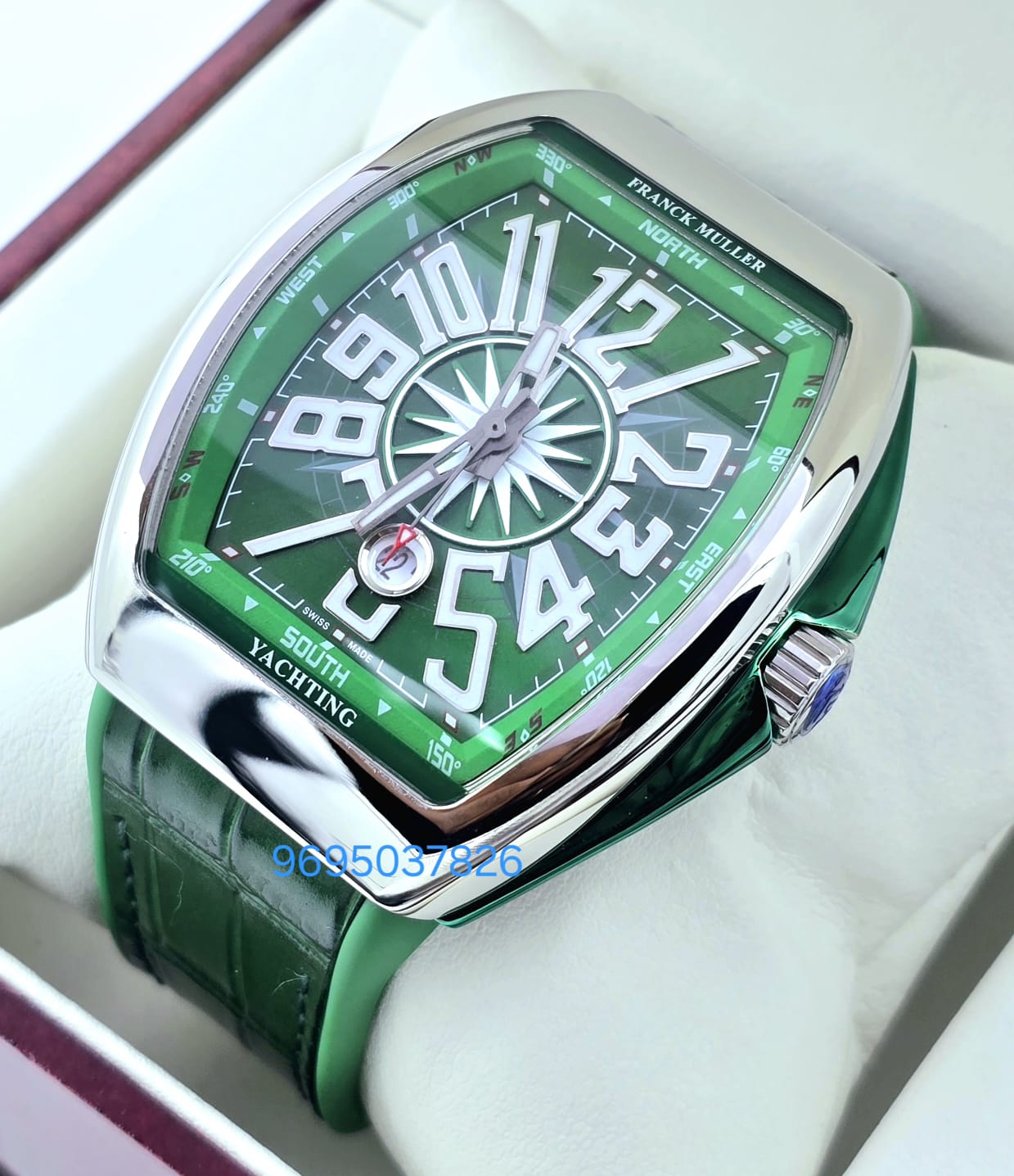 Franck Muller Vanguard Yachting Steel Green dial 45mm